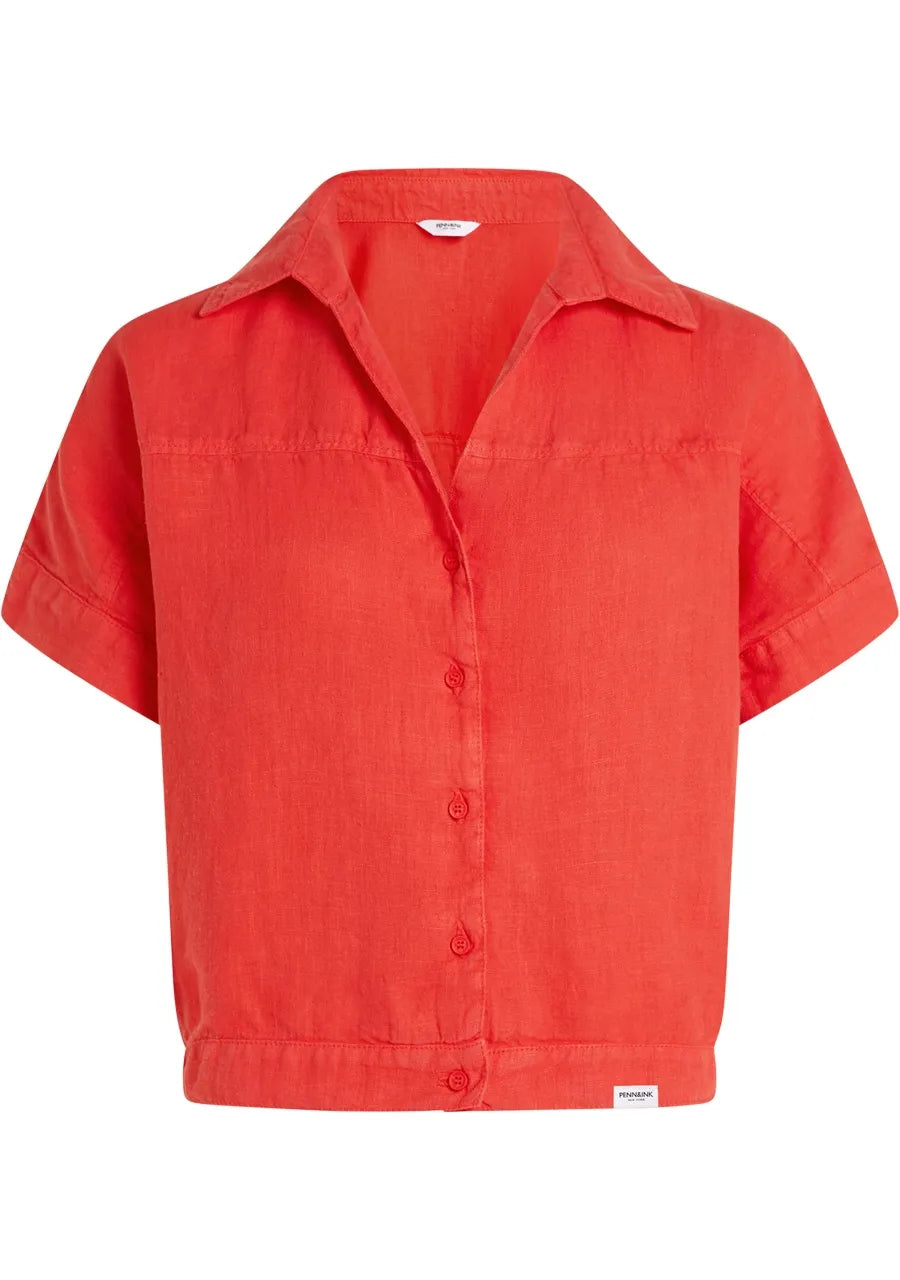 Penn & Ink | Blouse (S25Z717) - Pomegranate