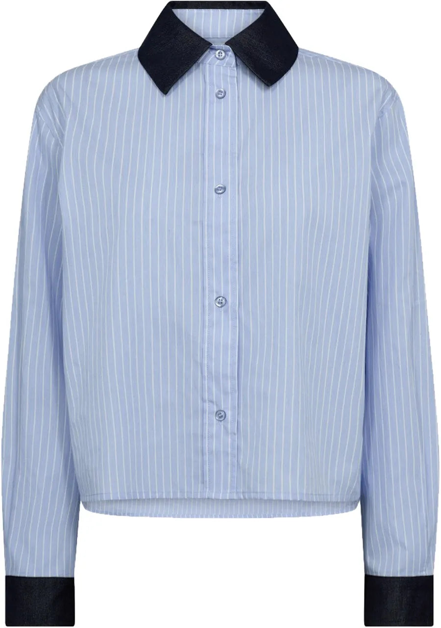 Co'Couture | NelsonCC Stripe Shirt - Pale Blue