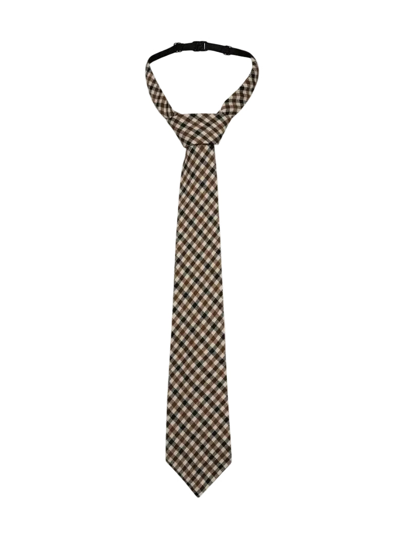 Haute l'Amitité | Check Tie - Mocca / Black (HL10808)