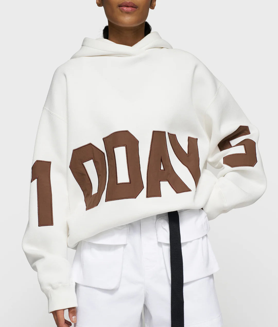 10DAYS | Statement Logo Hoodie - Ecruv (20-805-5203)
