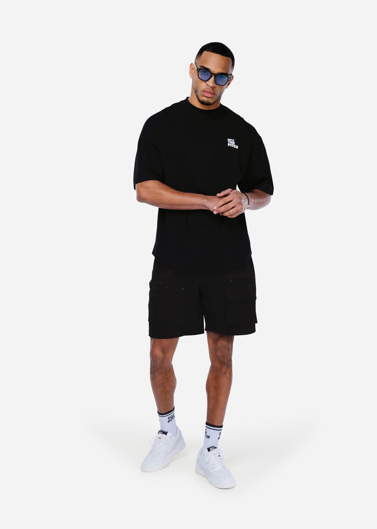 Off The Pitch | Carbon Oversized Tee - Black