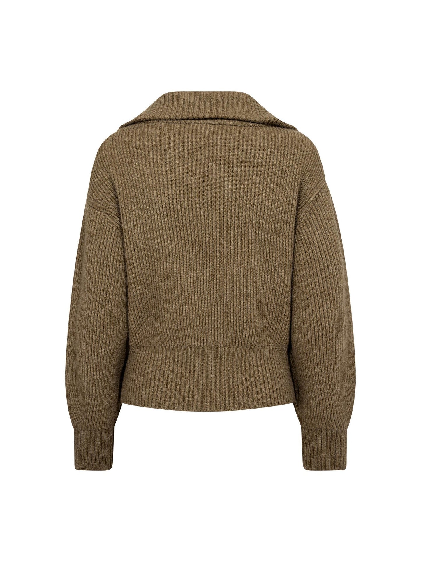 Co'Couture | RowCC Zip Knit Cardigan - Army (500027)