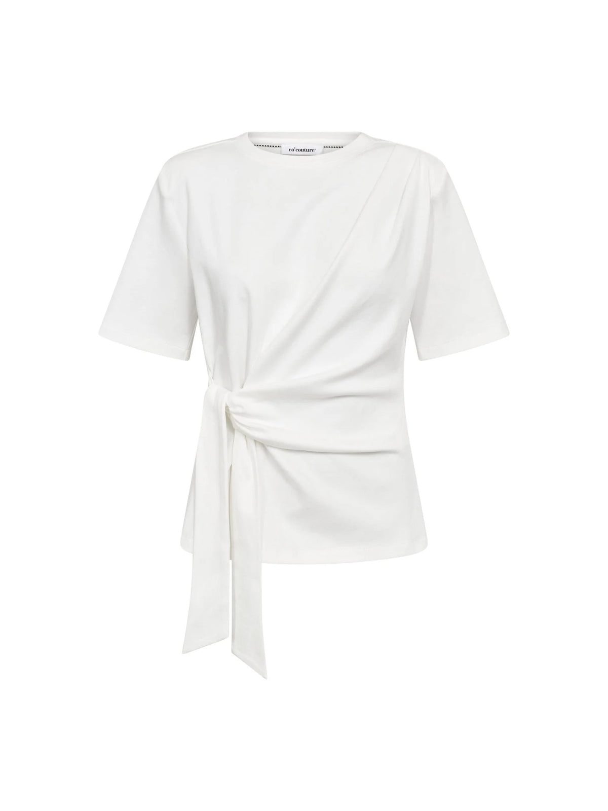 Co'Couture | OrianeCC Pleat Tie Tee - White (500096)