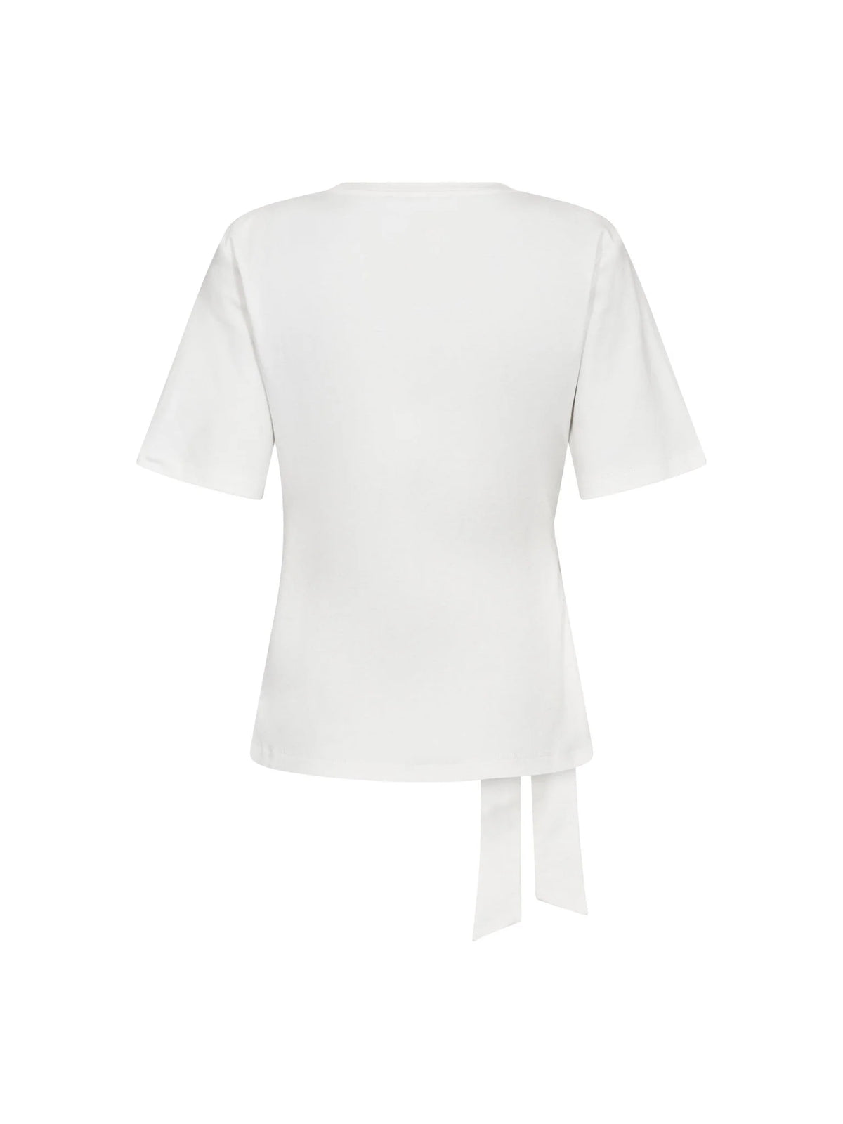 Co'Couture | OrianeCC Pleat Tie Tee - White (500096)