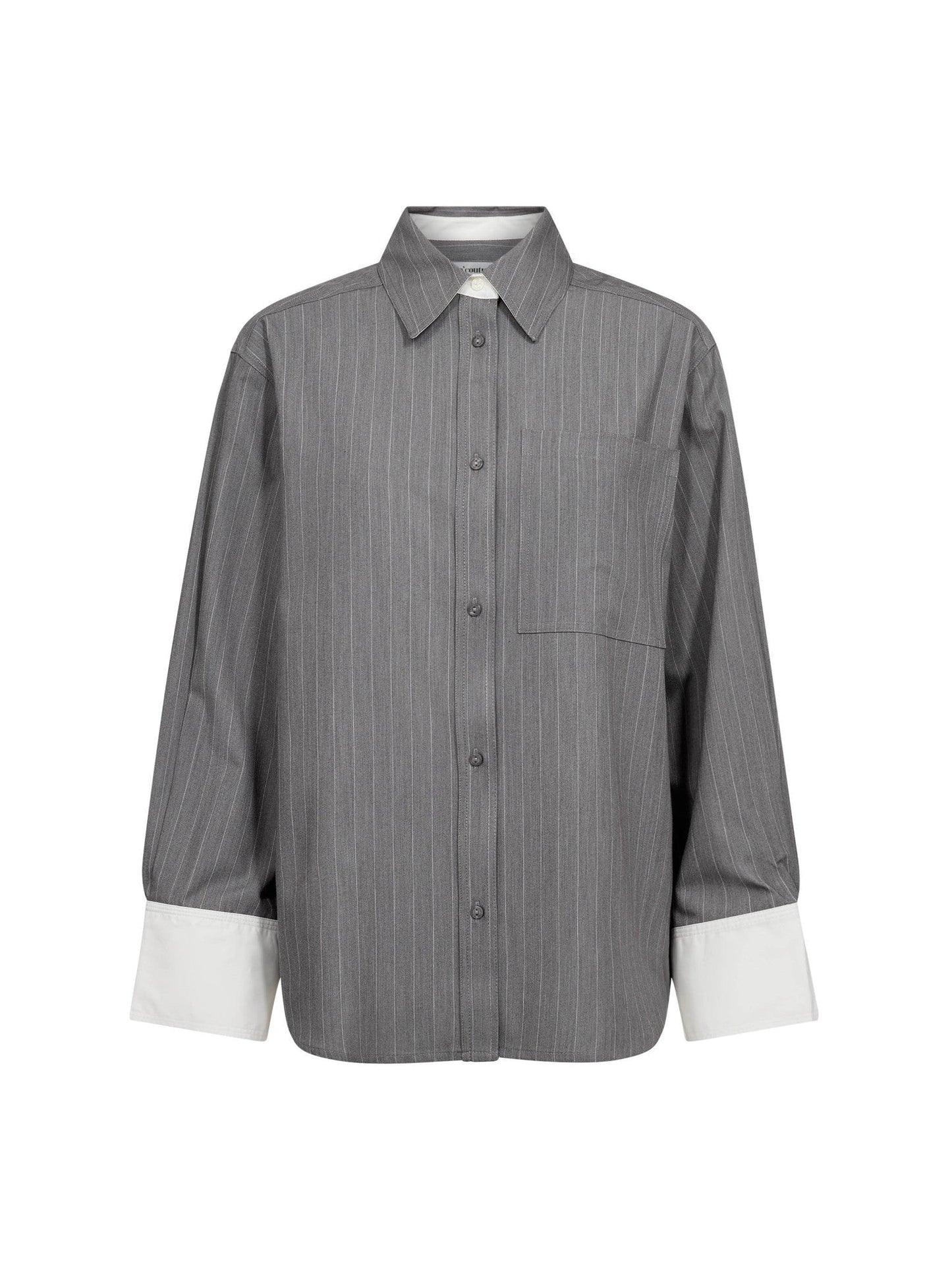 Co'Couture | PennyCC Pin Shirt - Mid Grey (500134)