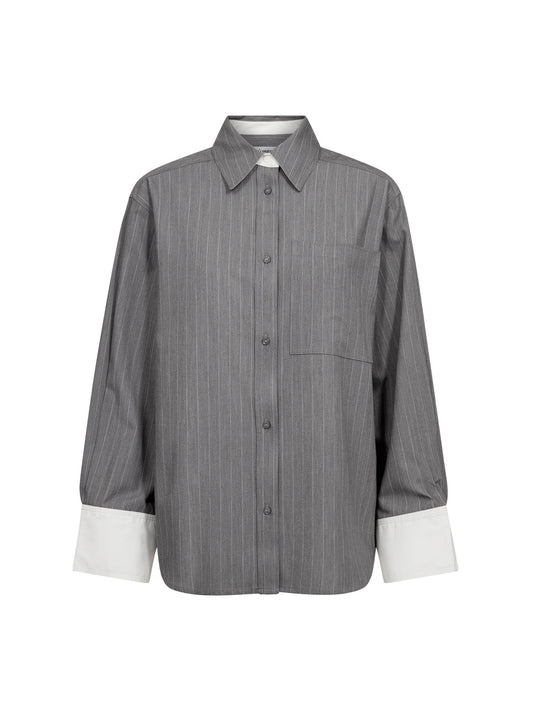 Co'Couture | PennyCC Pin Shirt - Mid Grey (500134)