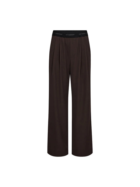 Co'Couture | AliniCC Logo Pant - Dark Brown (500148)