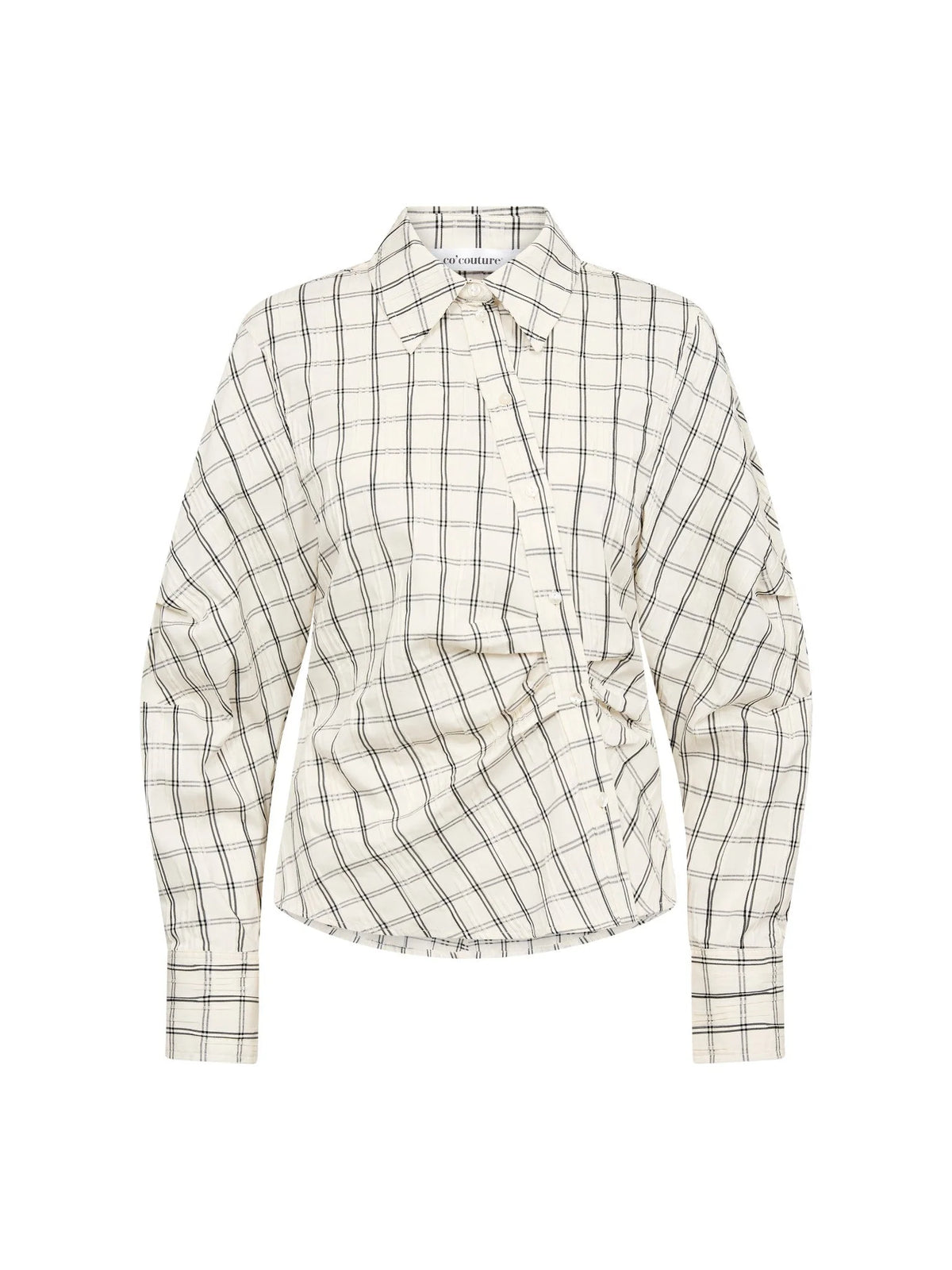 Co'Couture | BisoCC Asym Check Shirt - Off-White (500183)