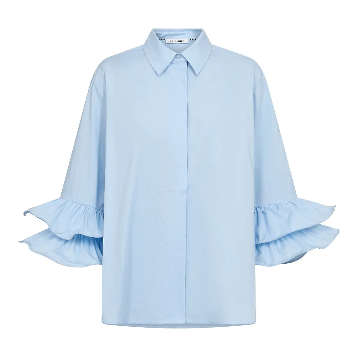 Co'Couture | HalenCC Flare Shirt - Sky Blue