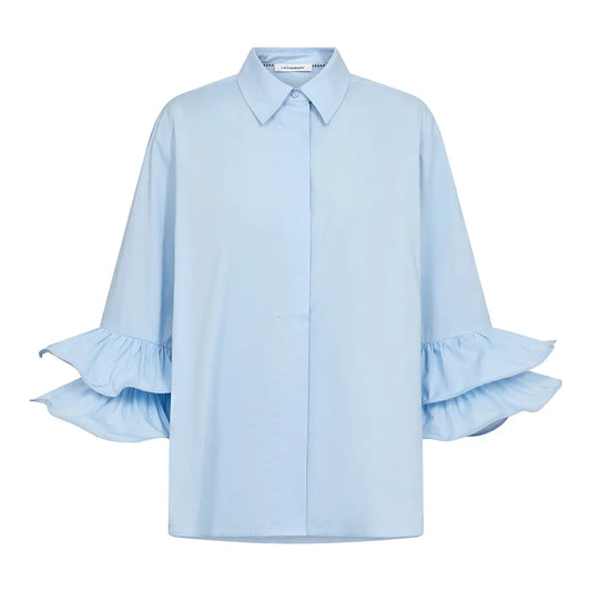 Co'Couture | HalenCC Flare Shirt - Sky Blue