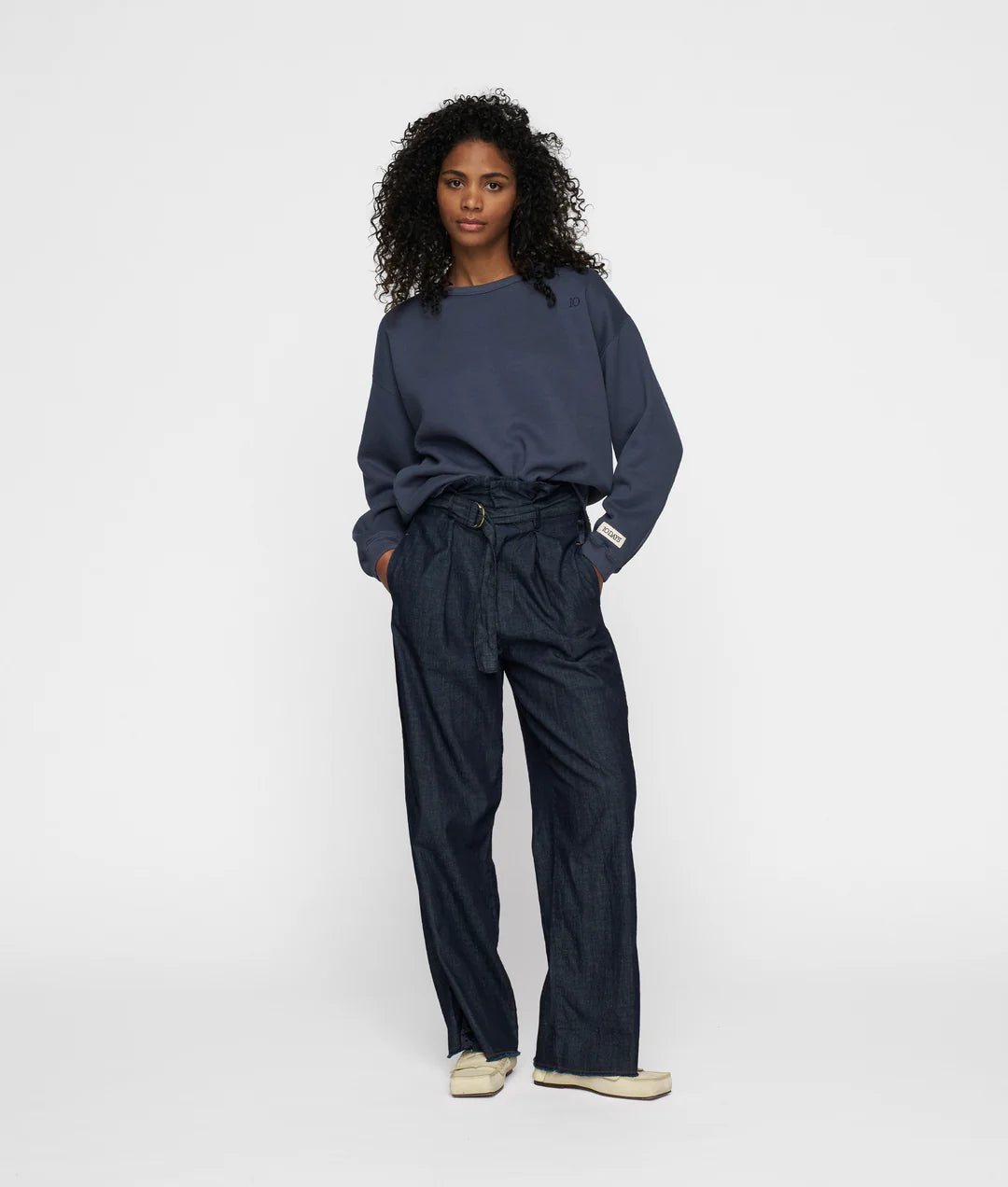 10DAYS | Raw Edge Statement Sweater - 1202 yale blue
