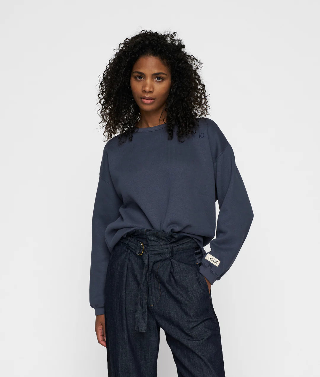 10DAYS | Raw Edge Statement Sweater - 1202 yale blue
