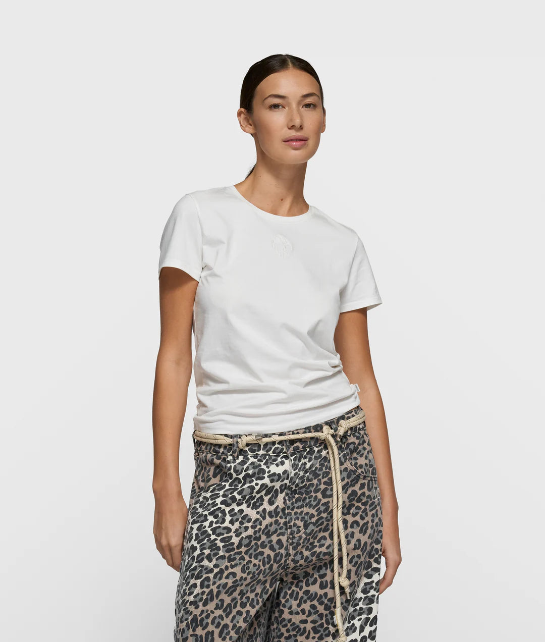 10Days | Slim Short Sleeve Tee - Ecru (20-743-6201)