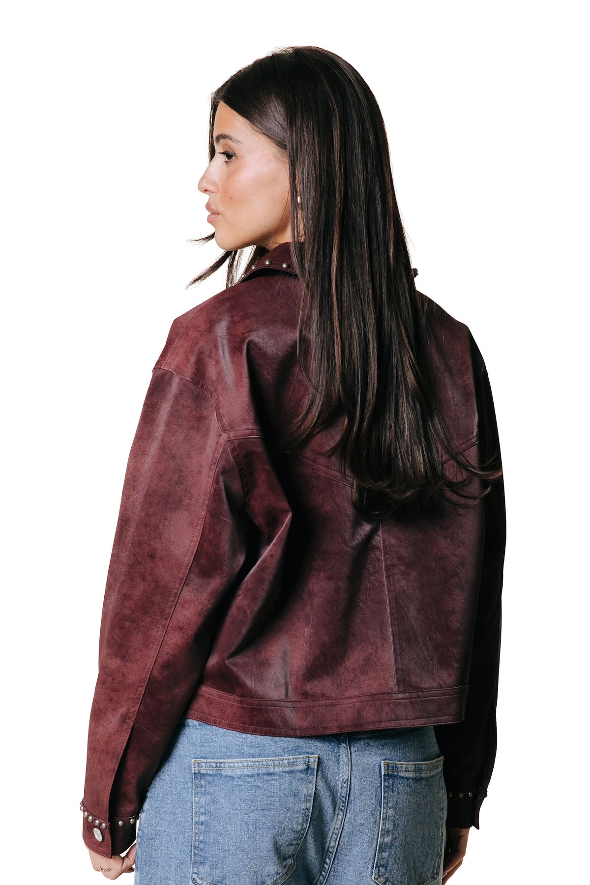 Colourful Rebel | Jo Suede Worker Jacket - Bordeaux