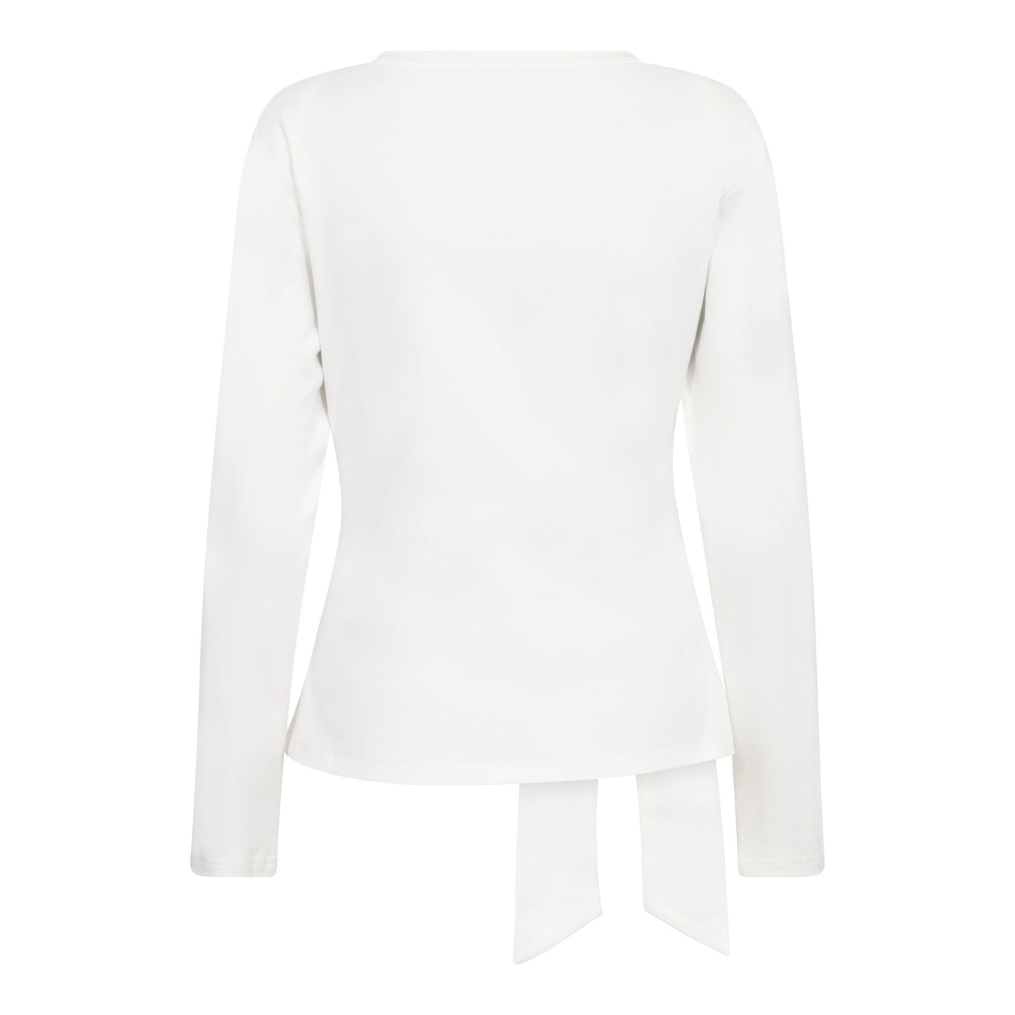 Co'Couture | OrianeCC LS Pleat Tie Tee - White