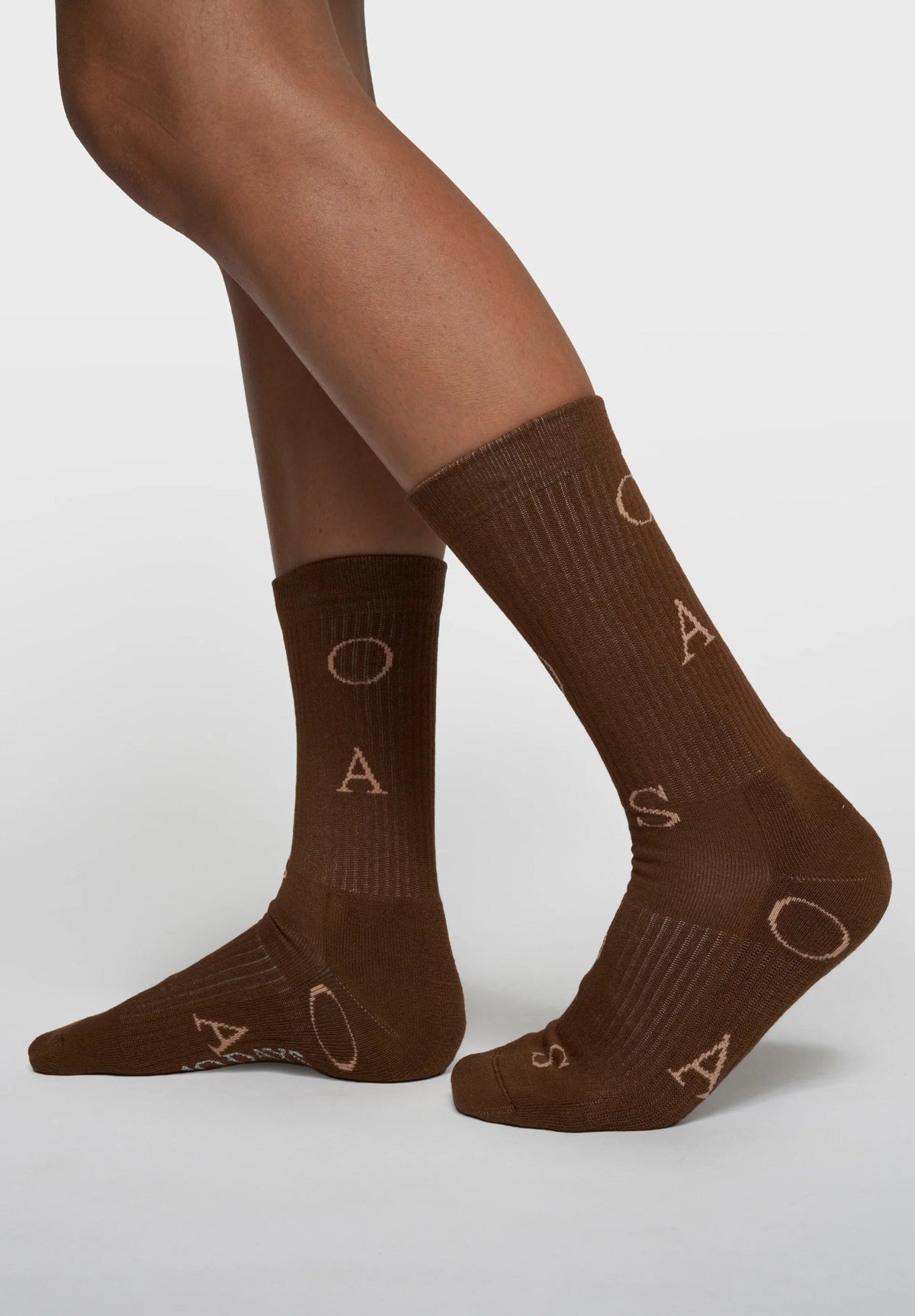 10DAYS | Socks All-Over Monogram - Dark Truffle