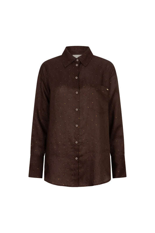 The Lola Club | Giulia Blouse - Chocolate