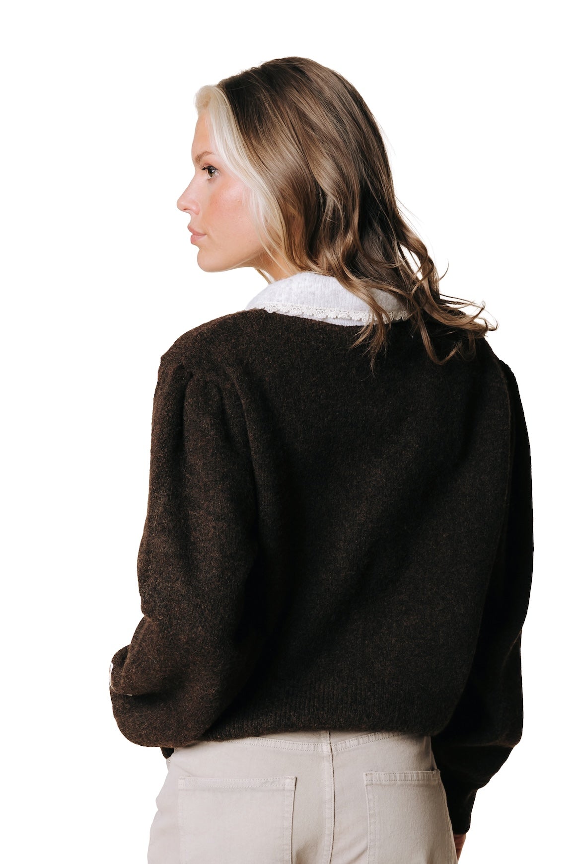 Colourful Rebel | Hailey Knitted Sweater - Brown