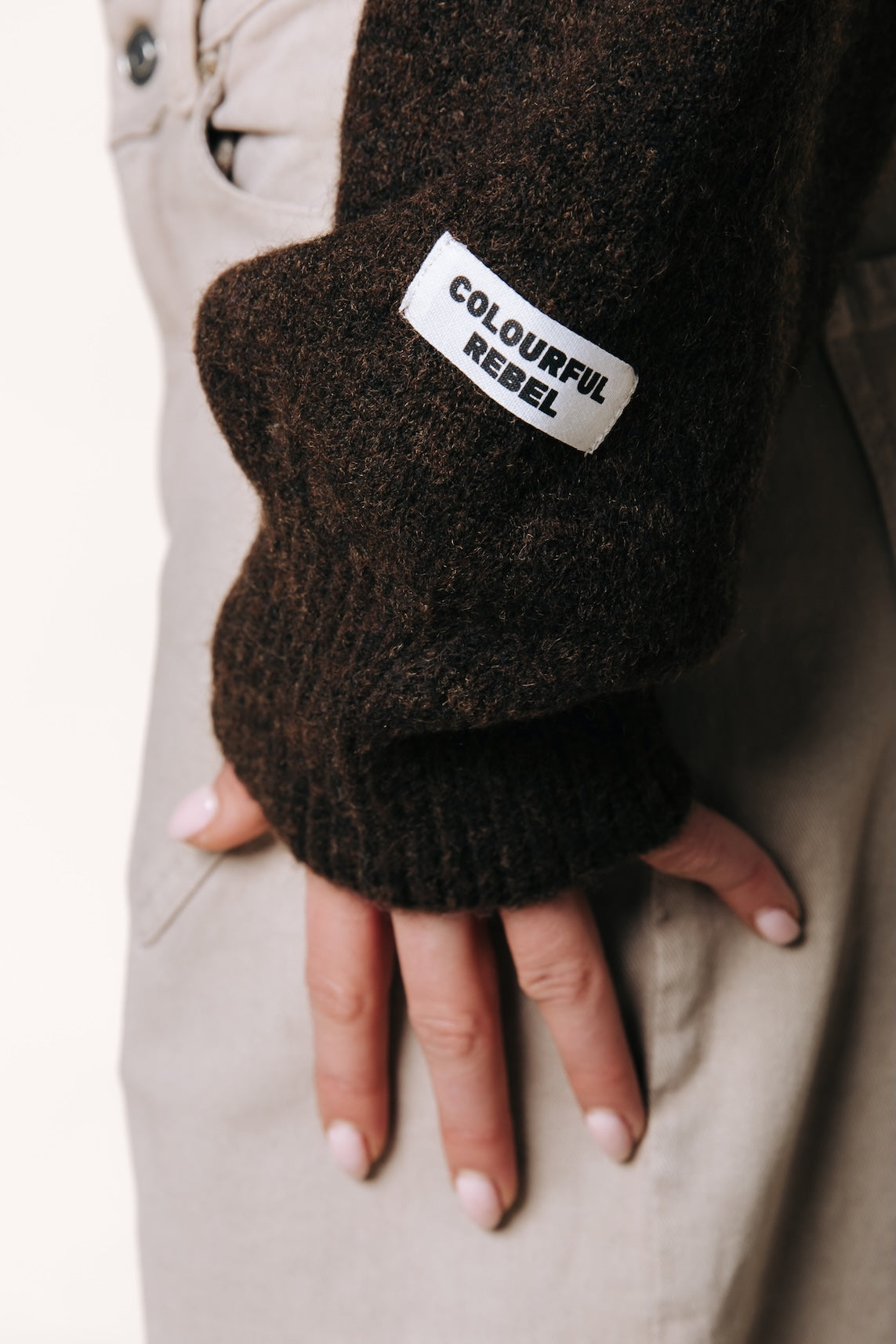 Colourful Rebel | Hailey Knitted Sweater - Brown