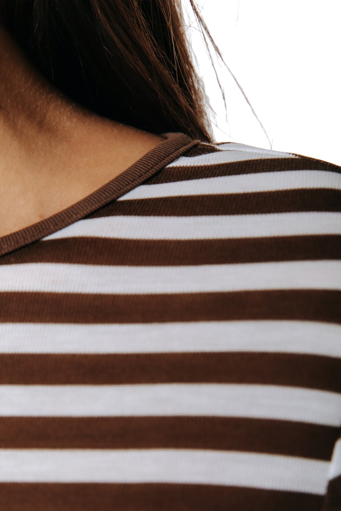 Colourful Rebel | Juna Stripe Roundneck Top - Brown