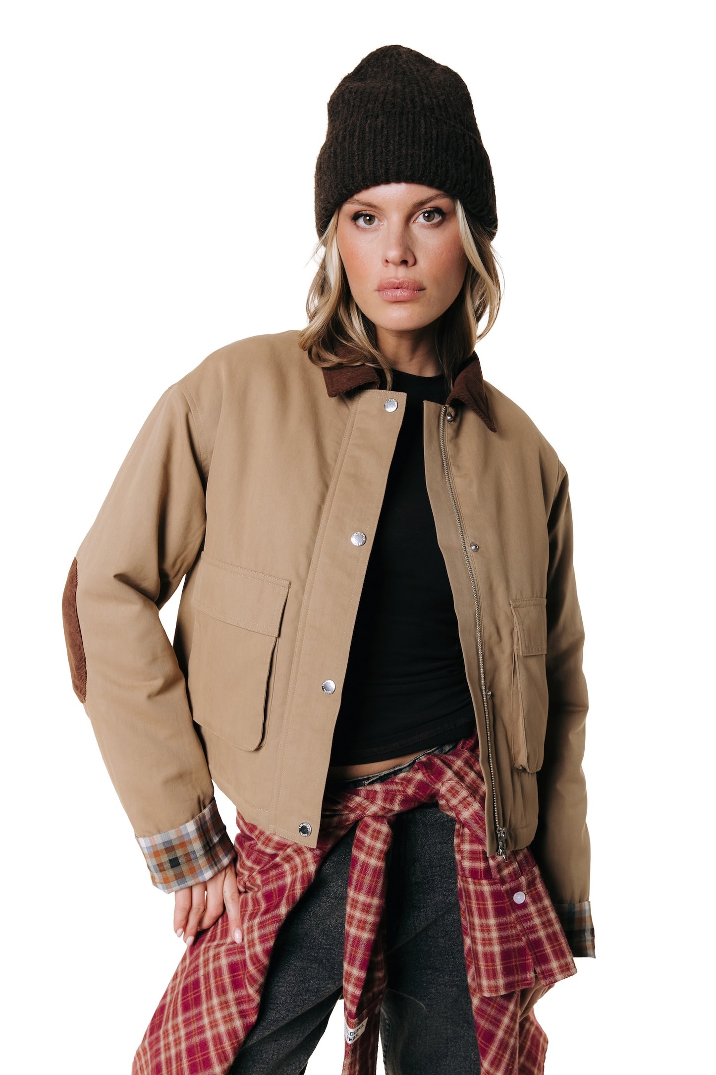 Colourful Rebel | Malou Twill Coach Jacket - Camel
