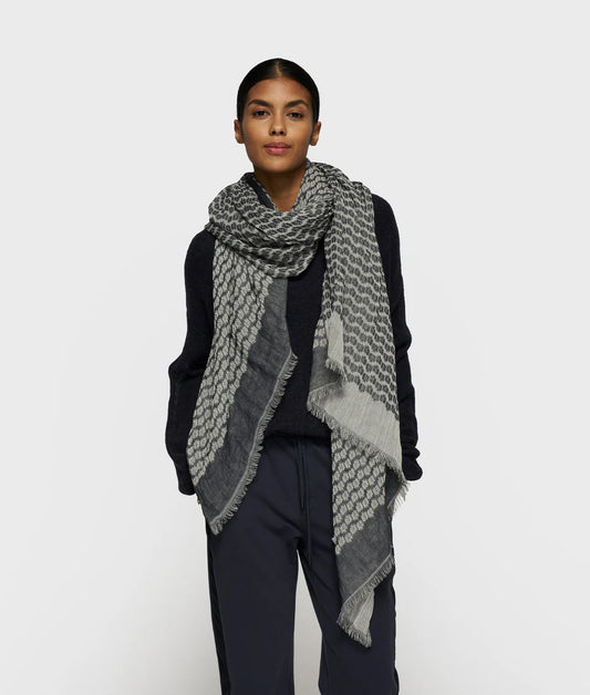10Days | Scarf Ikat - Dark Navy (20-907-5203)