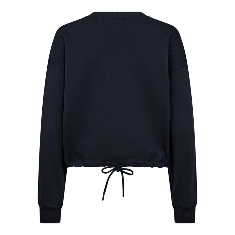 Co'couture | CleanCC  Crop  Tie  Sweat - Blue