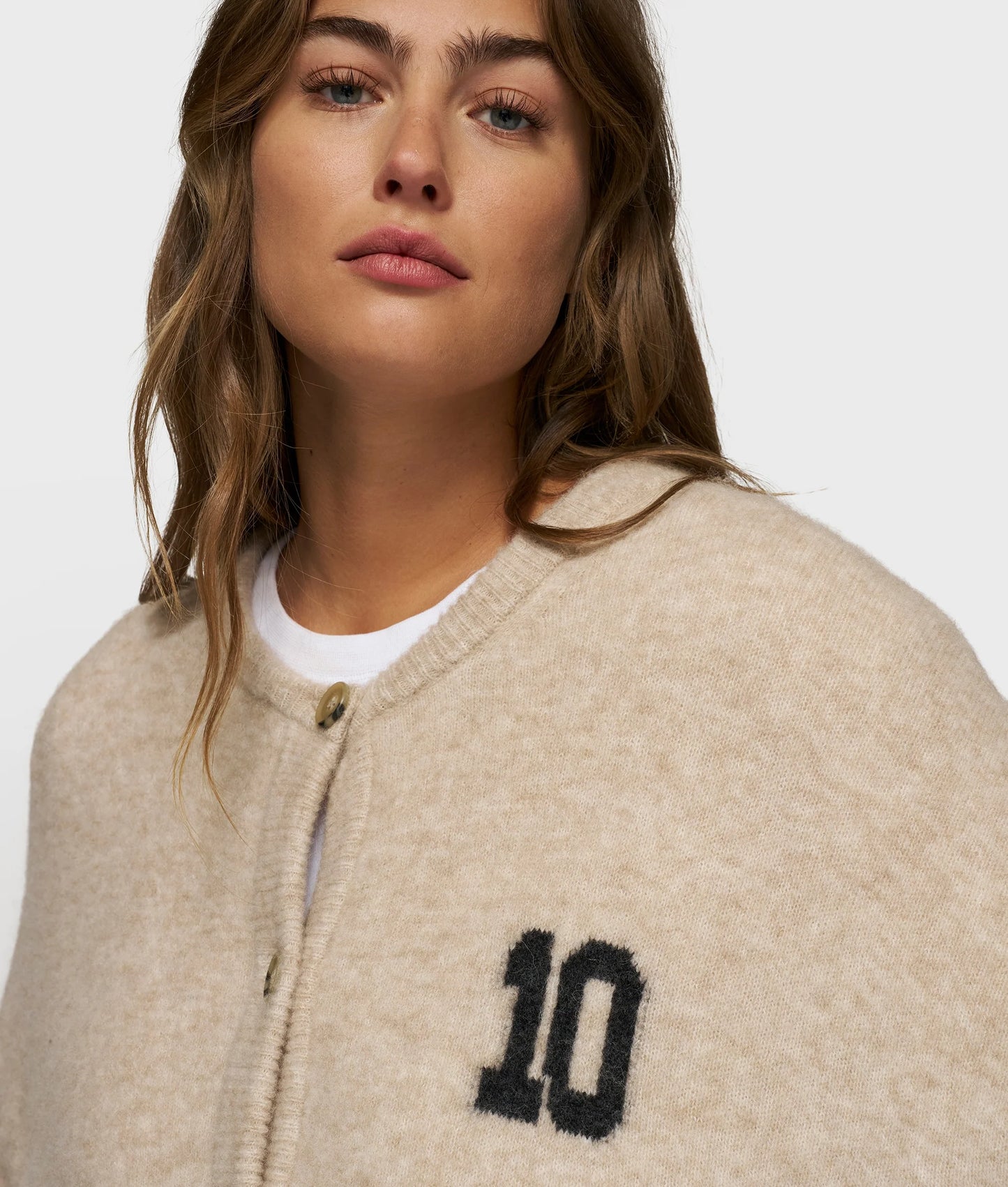 10Days | Soft Baseball Knit Cardigan - Earth (20-655-5203)