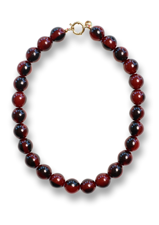 Bonnie Studios | Wilma Burgundy Marble Necklace