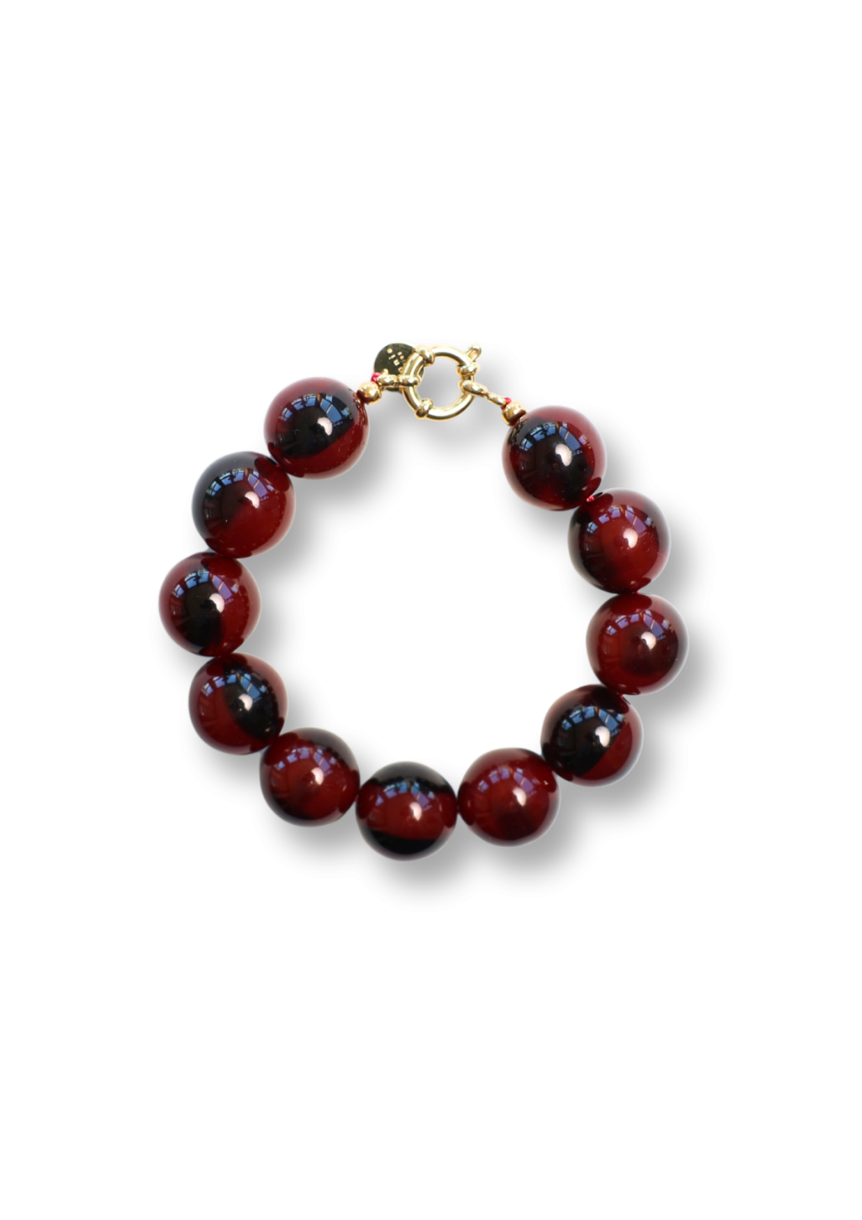 Bonnie Studio's | Wilma Burgundy Marble Bracelet (BS1030)