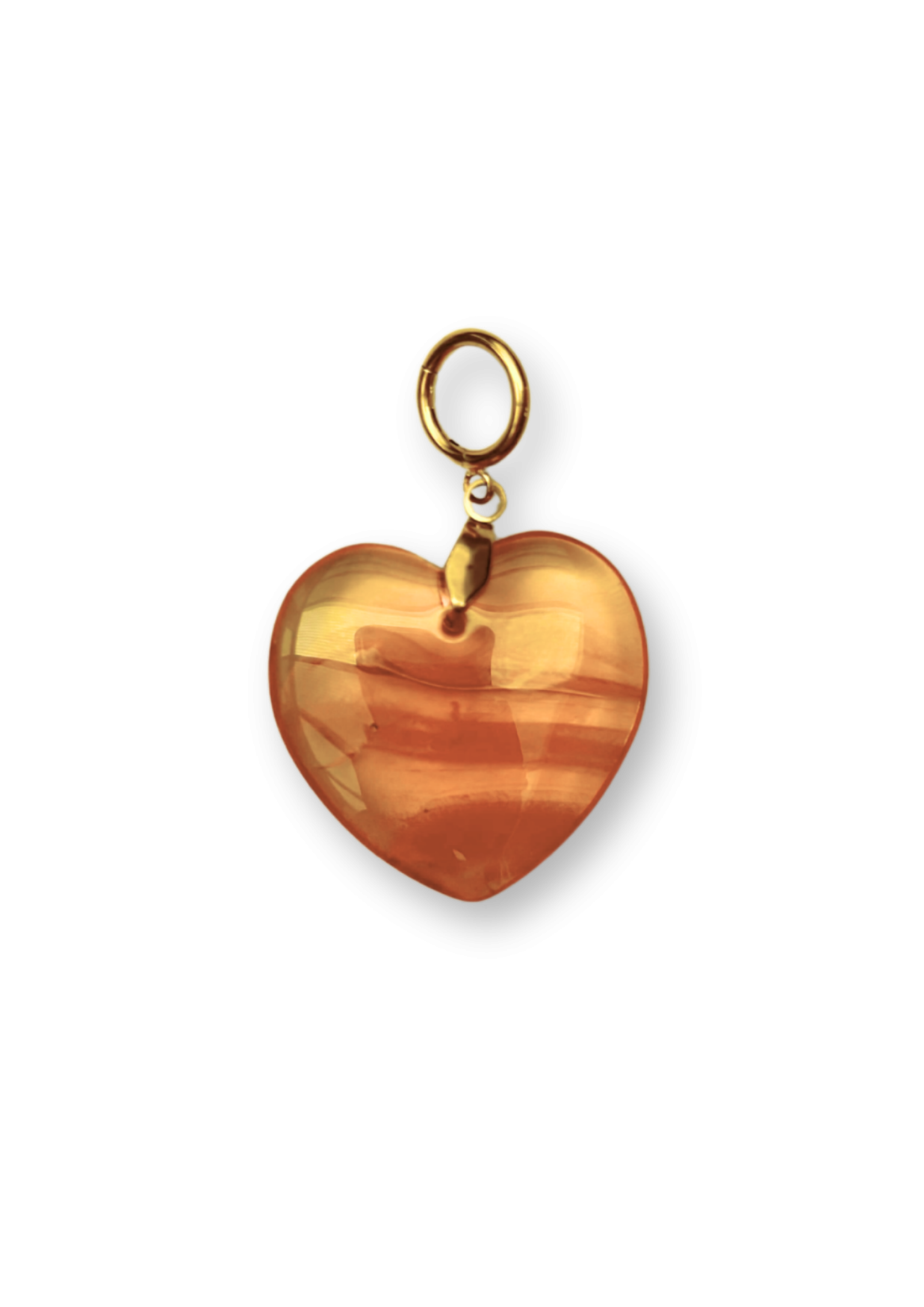 Bonnie Studio's | Heart Glass Orange Pendant (BS1086)