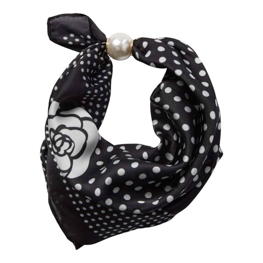 Co'couture | PearlCC scarf - Black Dot/ Black stripe (39069)