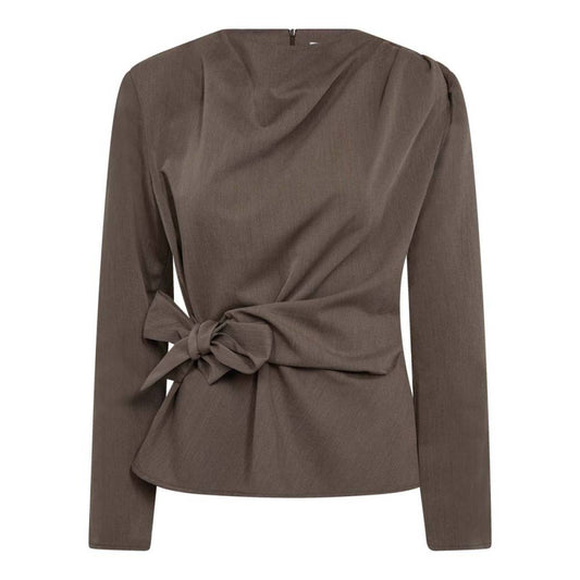 Co'Couture | Tengacc Pleat Blouse - Walnut
