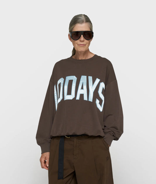 10DAYS | Baseball Sweater - Light Shiitake