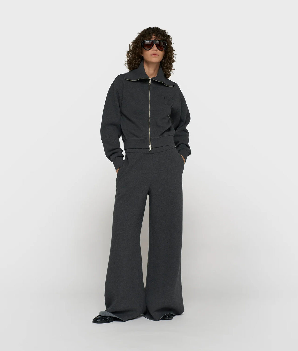 10DAYS | Zip Cardigan Fleece - Antra Melee