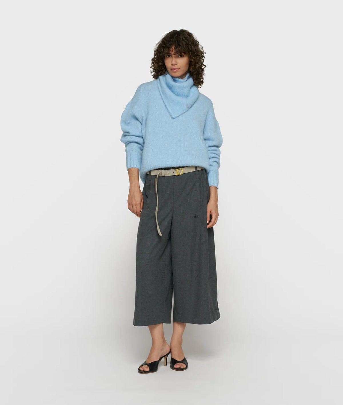 10DAYS | Hairy Knit Sweater - Angel Blue