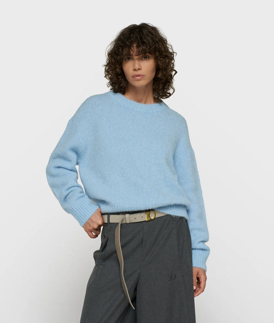 10DAYS | Hairy Knit Sweater - Angel Blue