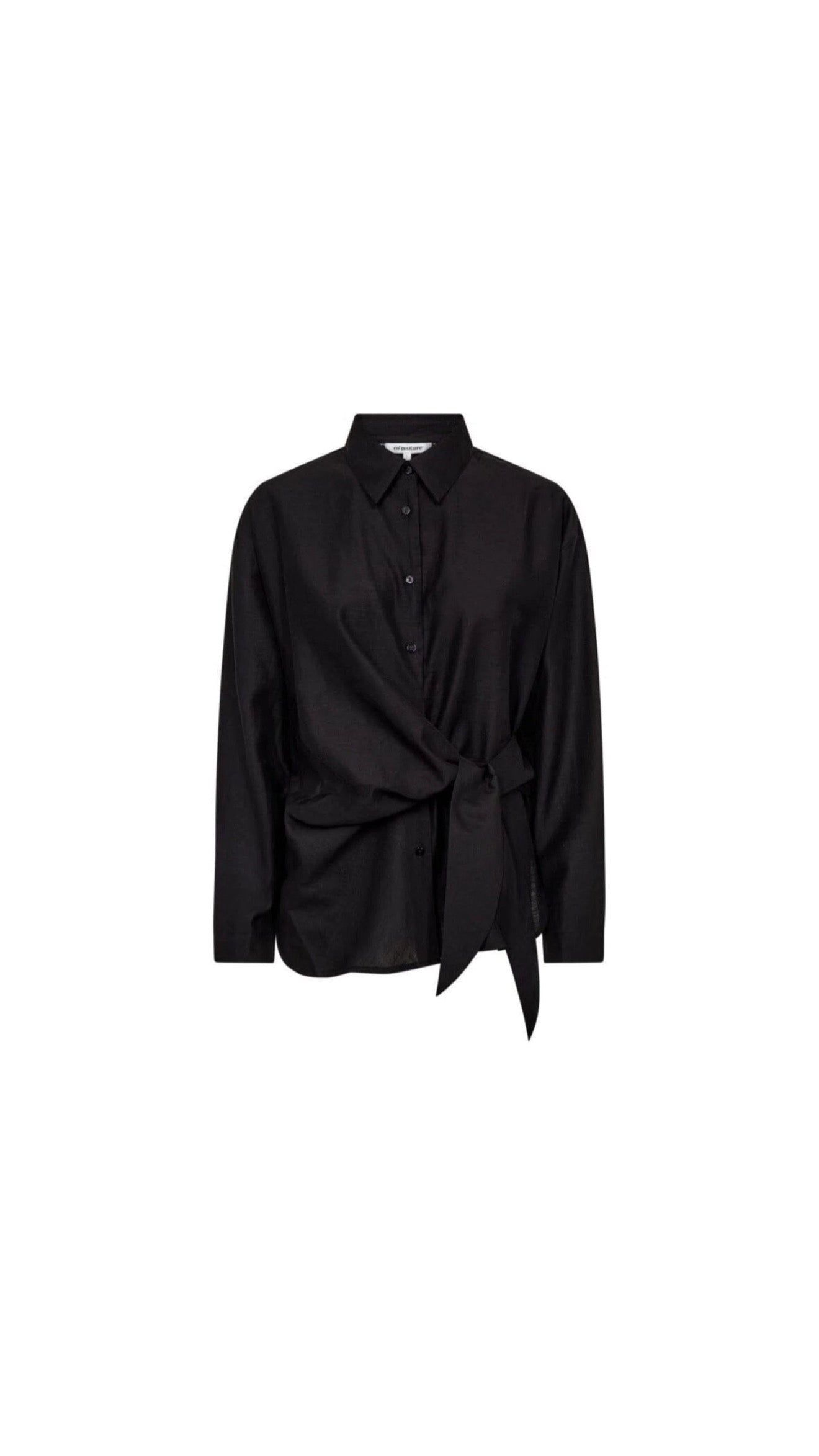 Co'Couture || IdinaCC Tie Shirt - Black
