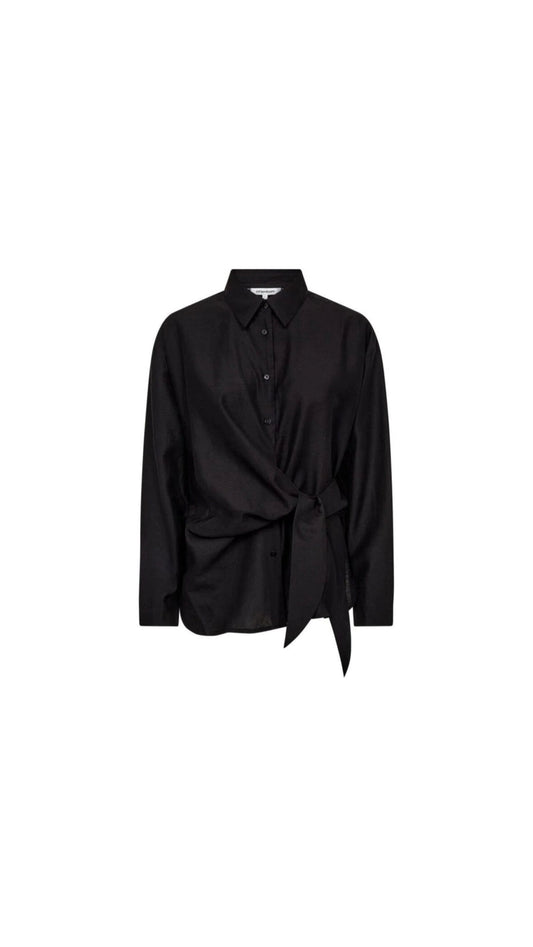 Co'Couture || IdinaCC Tie Shirt - Black