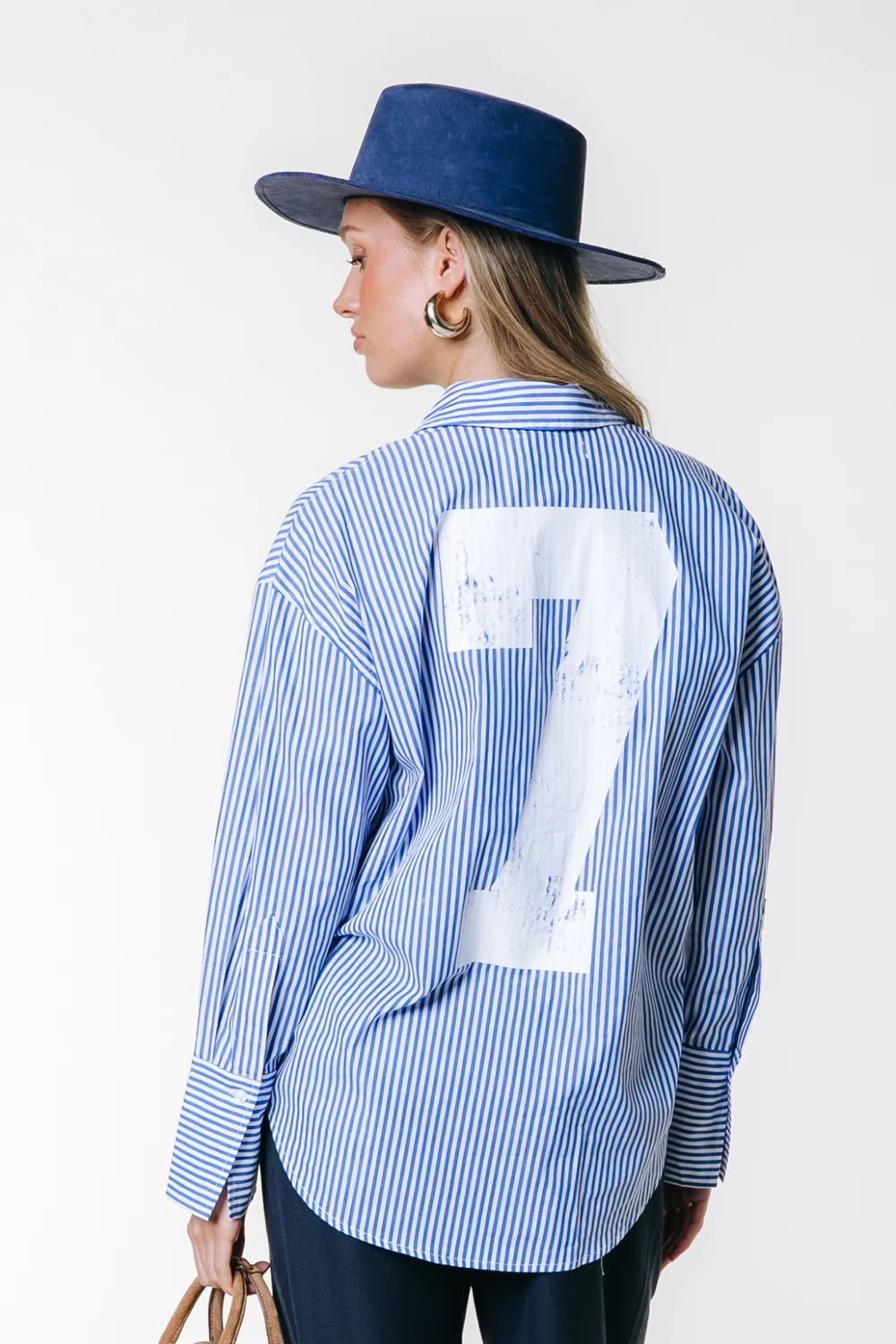 Colourful Rebel | Talia striped blouse - (WB117601) white/blue