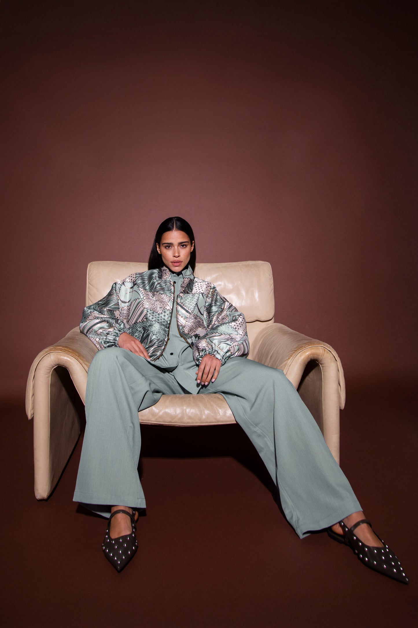 Amaya Amsterdam |  Fanny Jacket - Multi Print Blue