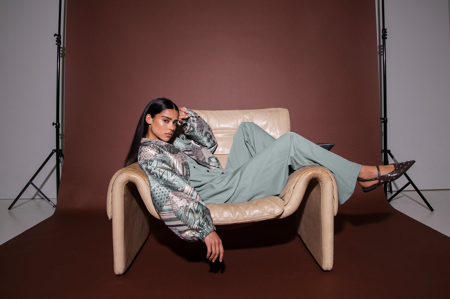 Amaya Amsterdam |  Fanny Jacket - Multi Print Blue