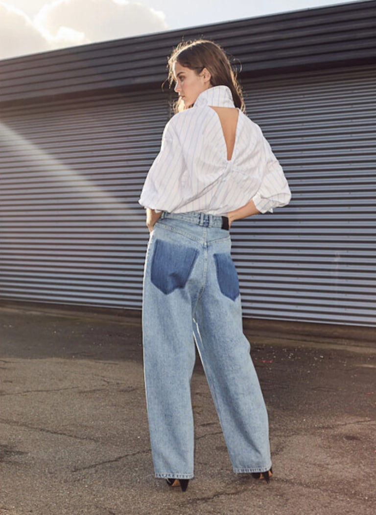 Haute L'Amitié | Flip Waist Pocket Tall Jeans - Bleached (HL10179)