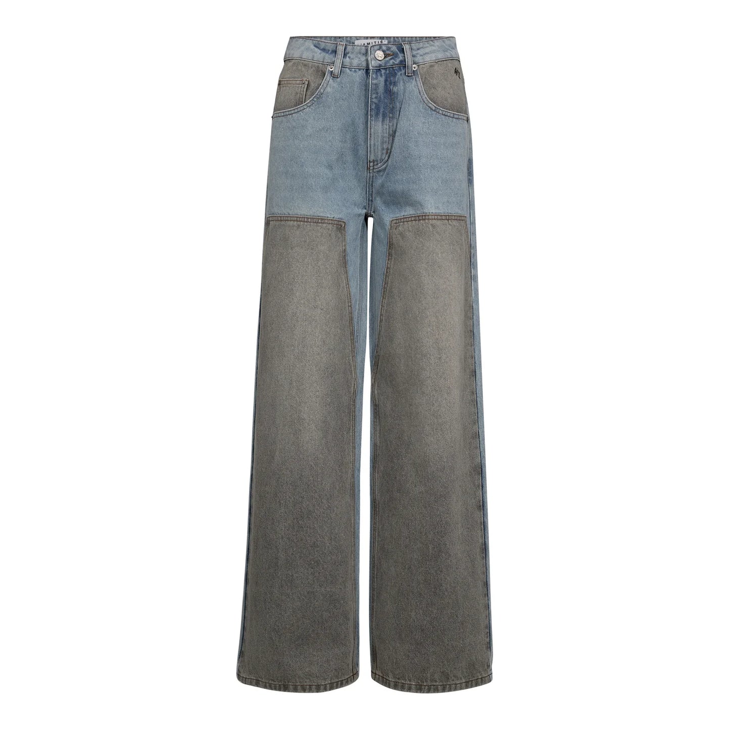 Haute l'Amitié | Two-Tone Patch Tall Jeans - Blue/Grey Mix (HL10486)