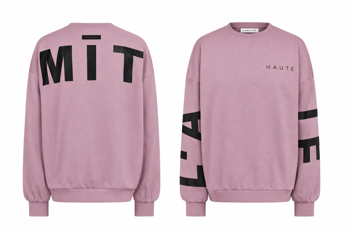 Haute L'Amitié | Maxi Split Logo Sweat - Misty Rose