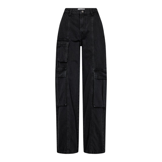 Haute L'Amitié | Denim Cargo Tall Pant - Black