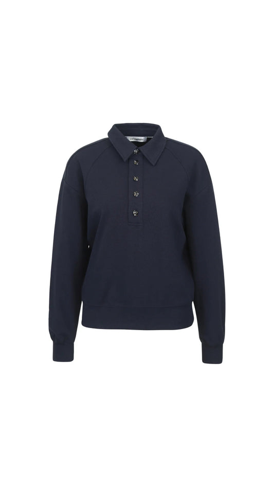 Co'Couture | DengiCC Polo Sweat - Navy