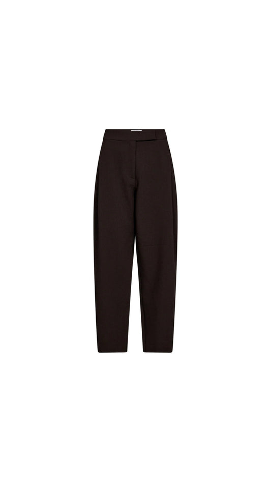 Co’Couture | Volacc Carrot Pleat LL Pant - Dark Brown (31560)