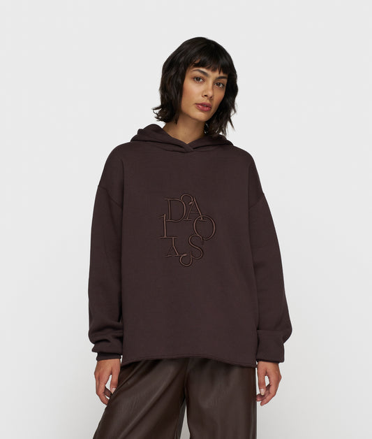 10Days | Statement Hoodie Embro - Deep Wine (20-805-5204)