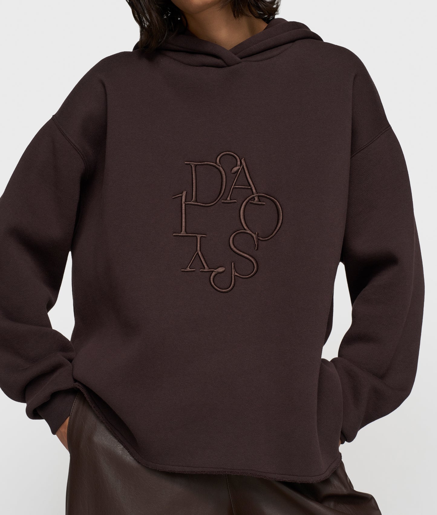 10Days | Statement Hoodie Embro - Deep Wine (20-805-5204)